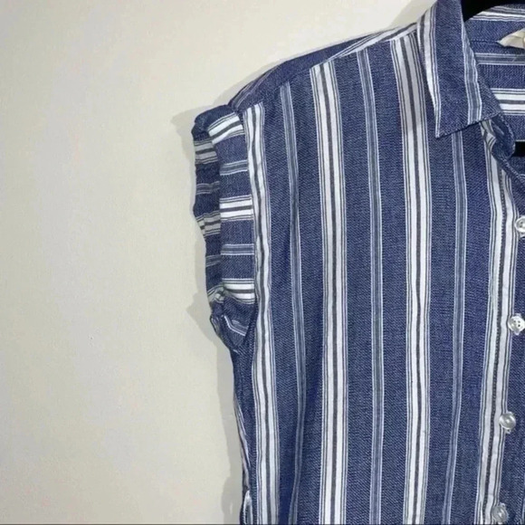 Harper Heritage striped blue/white button down dress Small - Picture 3 of 7